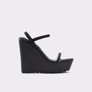 Aldo Bodish Wedge Sandal - Wedge Sandále Čierne | AYBPM-2916