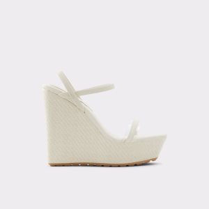 Aldo Bodish Wedge Sandal - Wedge Sandále Biele | EORLT-6975