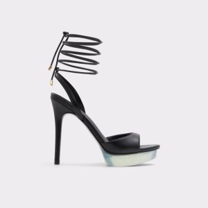 Aldo Bossis Na Podpatku Sandal - Stiletto Topanky Na Platforme Čierne | BQGYZ-1648