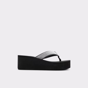 Aldo Chima Flip Flops Sandále Čierne Strieborne Viacfarebný | VJOAZ-7364