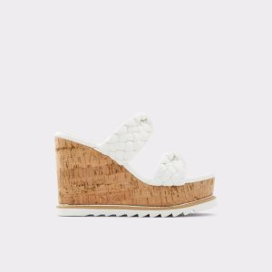 Aldo Corky Wedge Sandal - Wedge Sandále Biele | JZRLP-6947