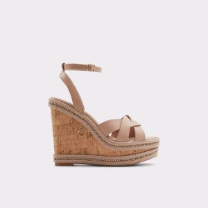 Aldo Droyers Wedge Sandal - Wedge Sandále Svetlo Béžové | OKHQU-4863