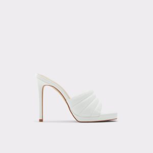 Aldo Gennia Na Podpatku Mule - Stiletto Topanky Na Platforme Biele | GCIDT-2350