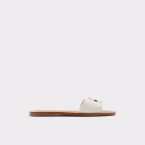 Aldo Glaeswen Slapky Sandal Sandále Biele | YQLGT-3796