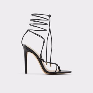 Aldo Glaosa Remienkové Na Podpatku Sandal - Stiletto Sandále Čierne | NUREP-0473