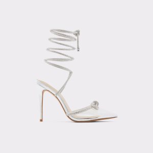 Aldo Halalia High - Stiletto Podpätky Strieborne | OUKQV-9604
