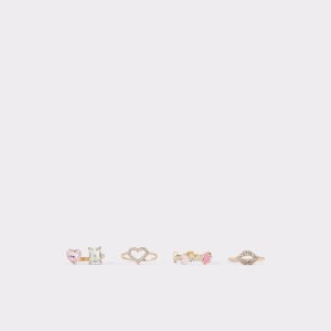 Aldo Labenna Multi Finger Rings Prstene Ruzove | AXNBM-0689