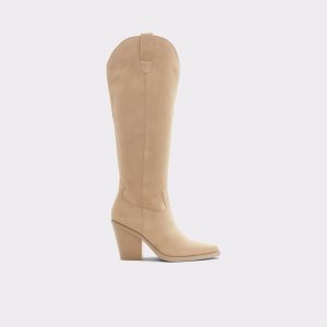 Aldo Nevada Western Knee-hign Vysoke Cizmy Béžové | KCEJY-7680