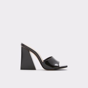 Aldo Prisma High Mule Blokové Podpätky Čierne | JXGZI-2769
