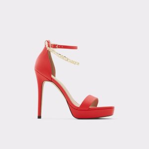 Aldo Scarlettchain High Sandal - Stiletto Topanky Na Platforme Červené | HCQXM-1740