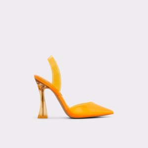 Aldo Solanti Sling Back High Blokové Podpätky Svetlo Oranžové | PNJKU-2197