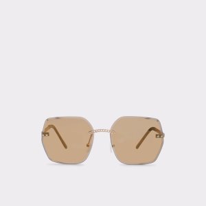 Aldo Yeranna Rectangle Slnecne Okuliare Hnede | UZCIV-5941
